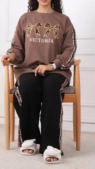 ست بلوز و شلواز زنانه پاییزه پاپیون نخ پنبه دونخ فری سایز